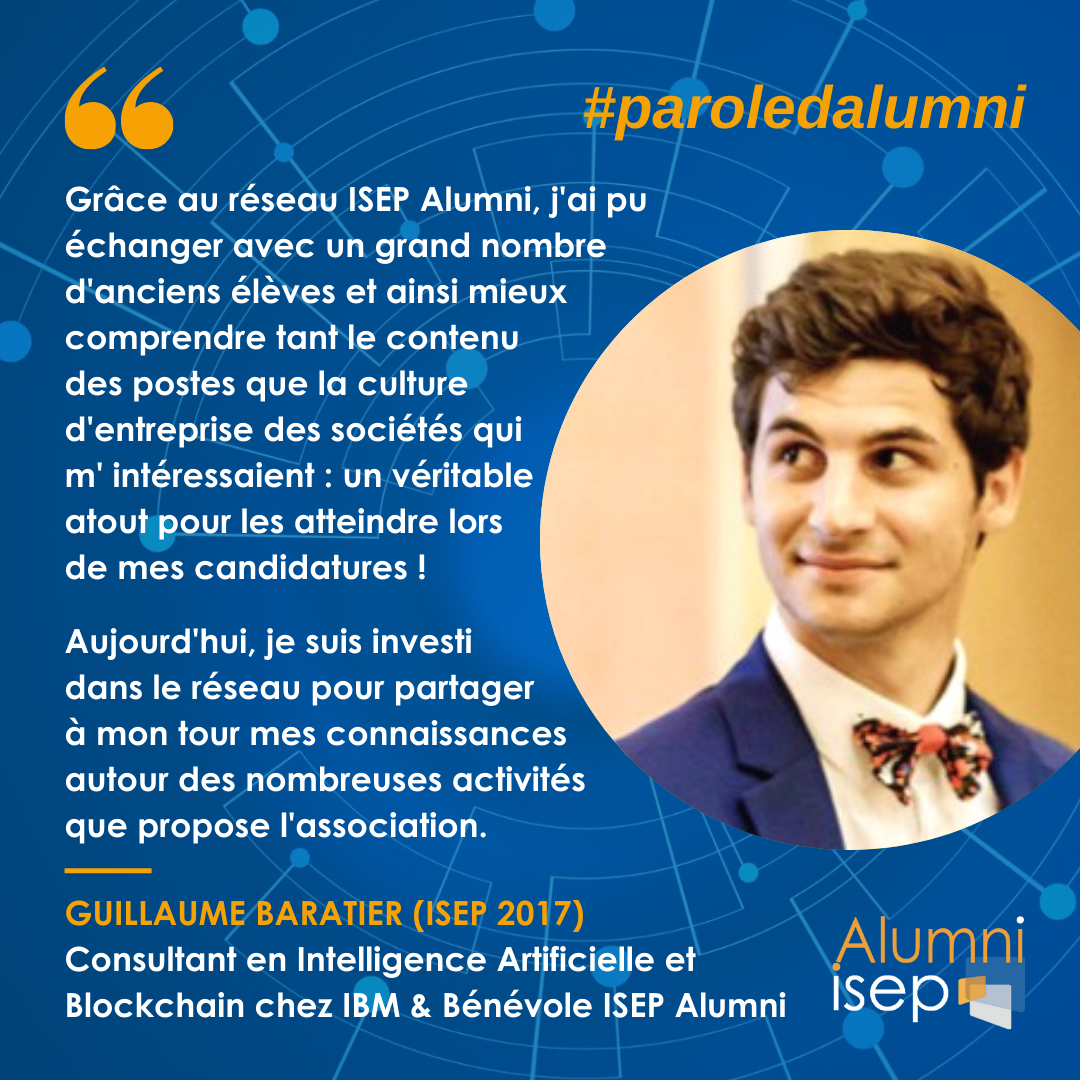 Parole d'alumni - Guillaume Baratier (ISEP 2017)