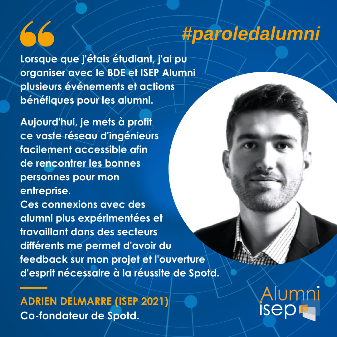 Parole d'alumni - Adrien Delmarre (ISEP 2021)