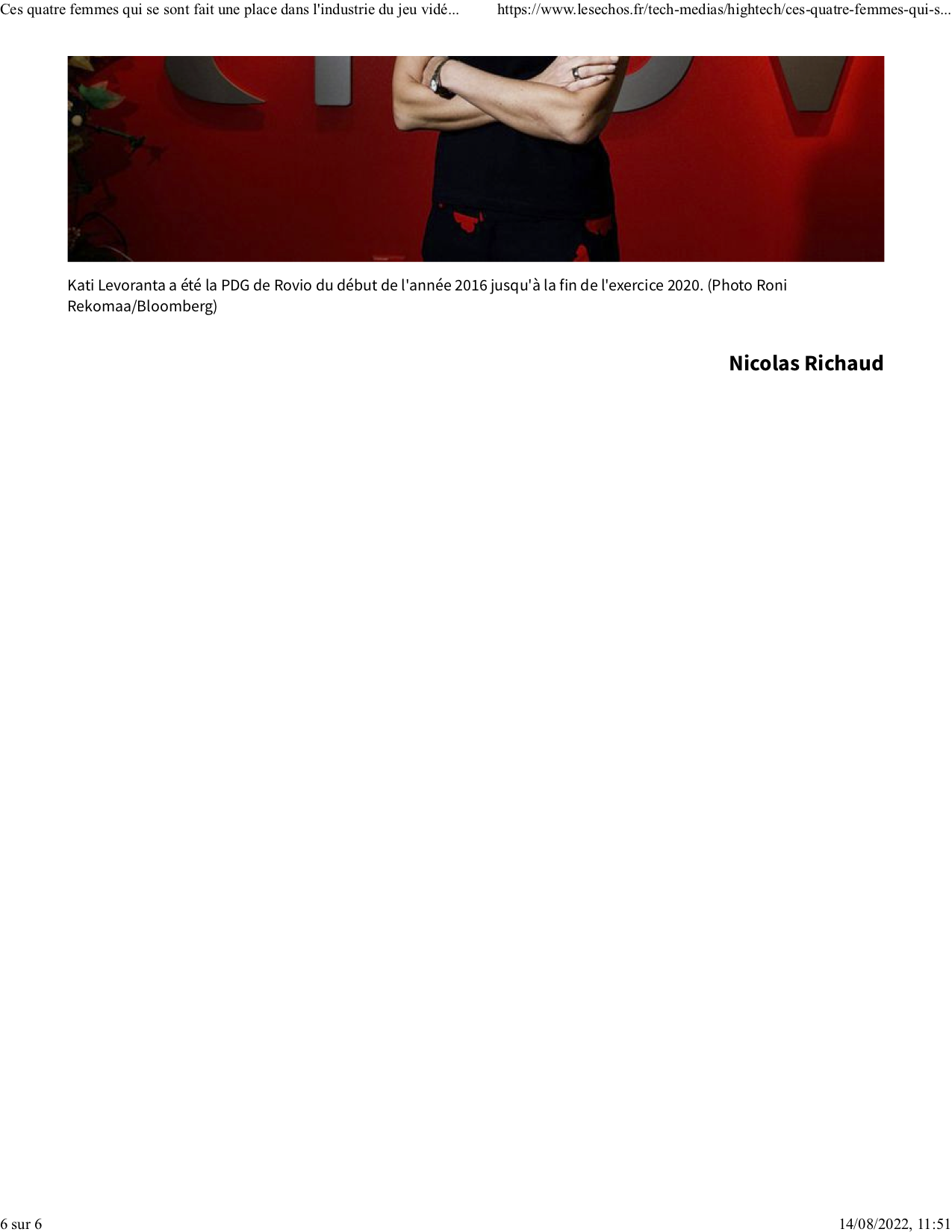 Ces quatre femmes qui se sont fait une place dans l'industrie-6 du jeu vidéo Les Echos Ces quatre femmes qui se sont fait une place dans l'industrie-6 du jeu vidéo Les Echos