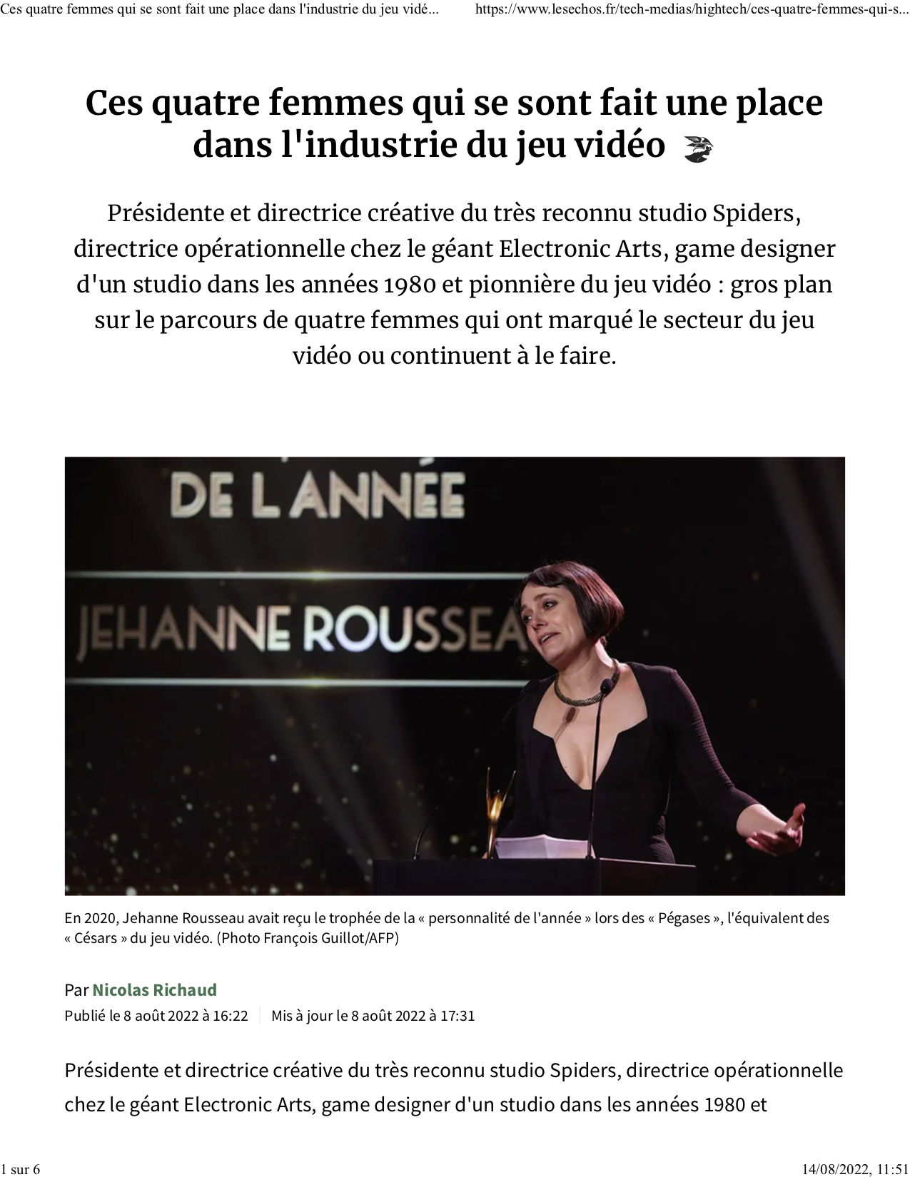 Ces quatre femmes qui se sont fait une place dans l'industrie du jeu vidéo Les Echos